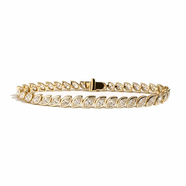 Marquise Bezel Set Graduated Bracelet - 1